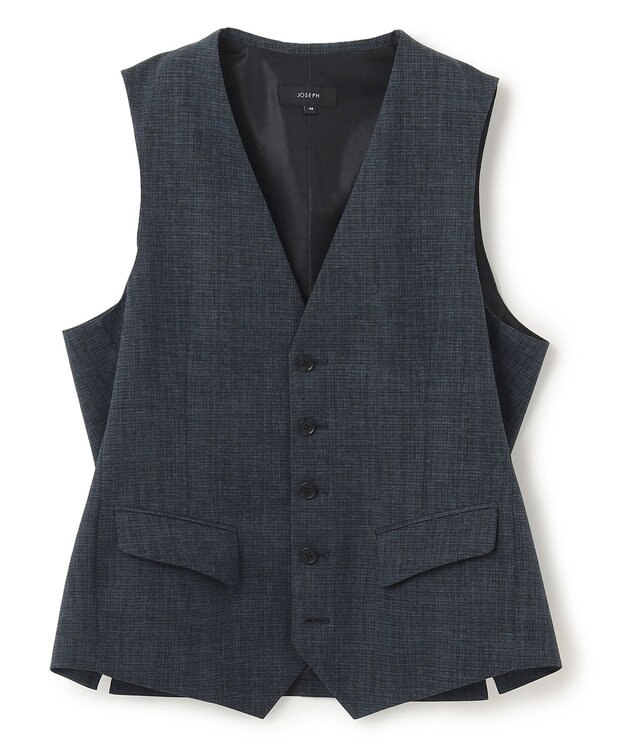 JOSEPH HOMME <3ピース対応> クールドッツストレッチ ジレ ダルブルー系