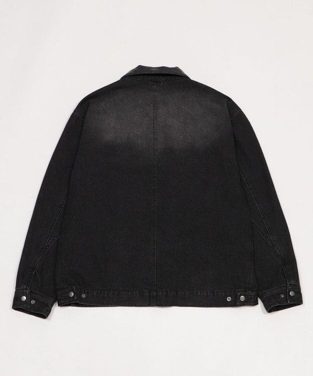 WEGO 【ユニセックス着用ITEM/MLサイズ展開】ワーカーズZIPデニムジャケット デニムブラックソノタ