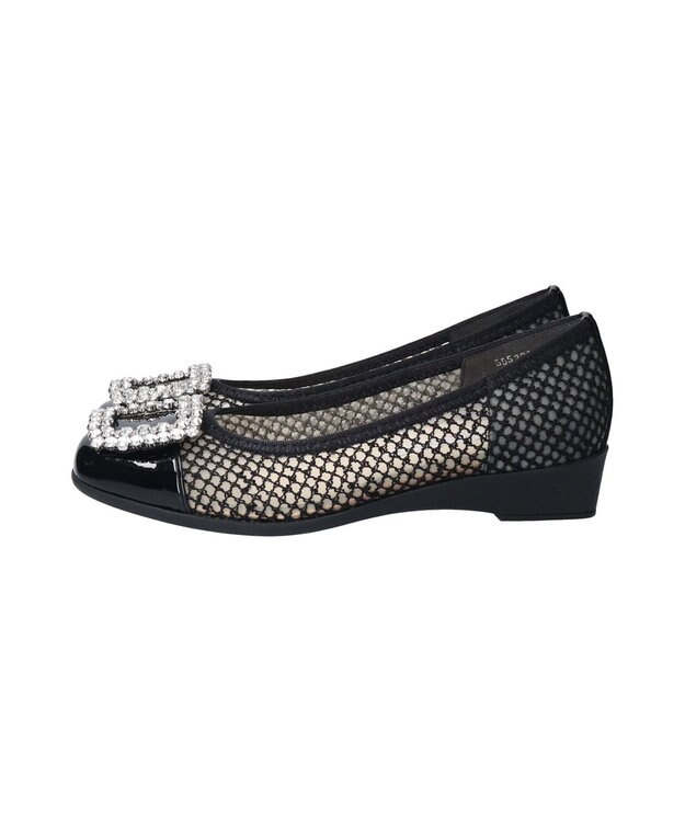 Bridget Birkin 【Bridget Birkin Walk】ビジューモチーフメッシュパンプス ブラックコンビ