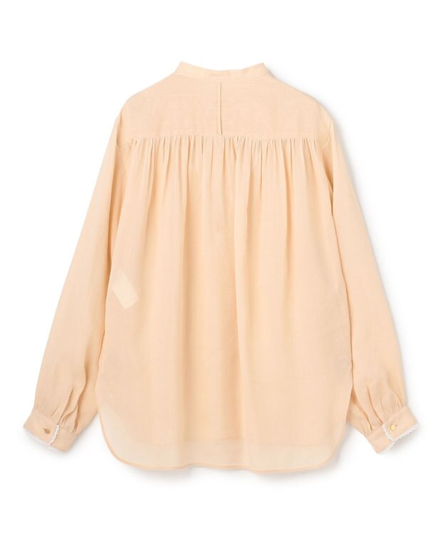 BEIGE， PAULINE / リネンヴィスコースレースブラウス Peach