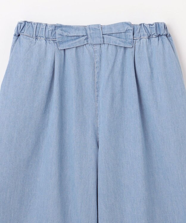 ANY KIDS シャンブレー ガウチョパンツ ブルー