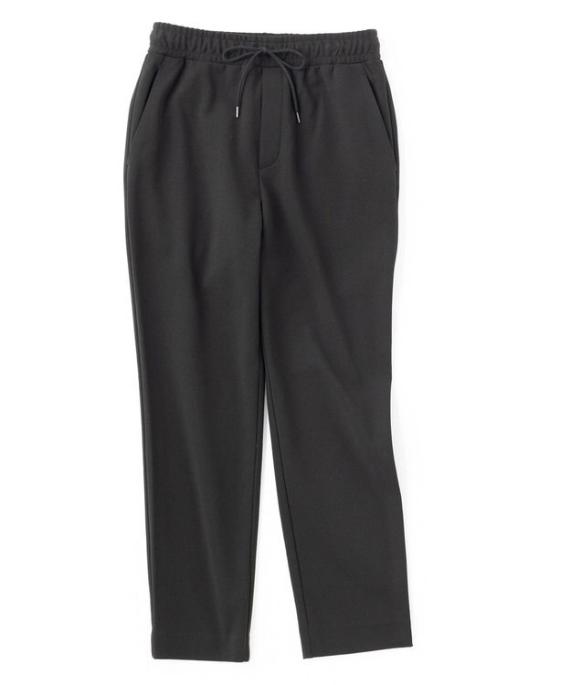 UNFILO 【アルガンオイル】裏起毛ドロストスティック パンツ ブラック