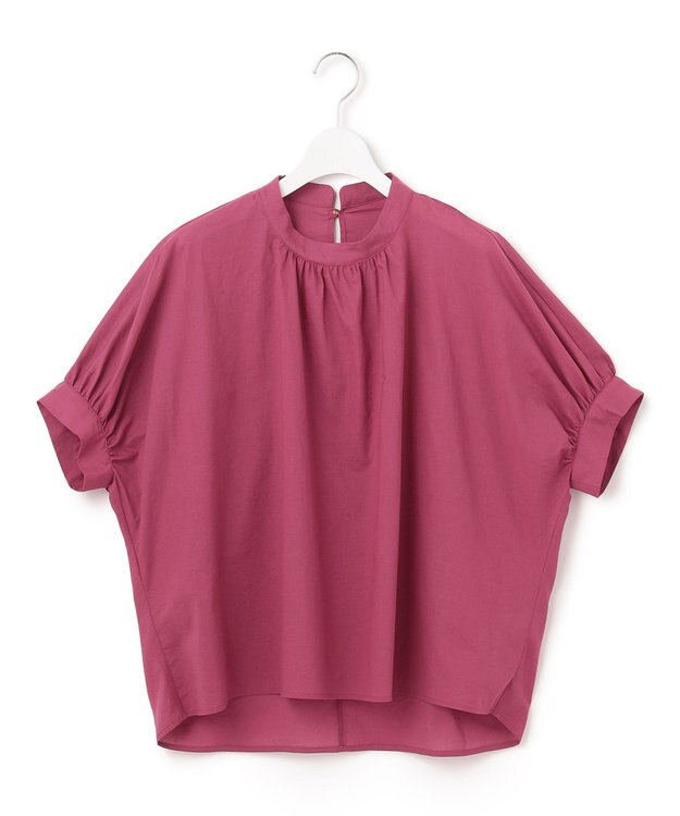 J.PRESS YORK STREET 【WOMEN】バックドレープ ドルマンブラウス パープル系