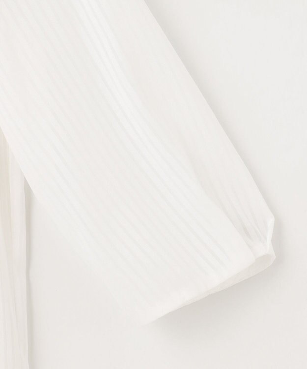 J.PRESS LADIES L シャドーストライプ ボウタイ カットソー ホワイト系1