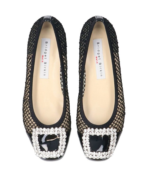 Bridget Birkin 【Bridget Birkin Walk】ビジューモチーフメッシュパンプス ブラックコンビ