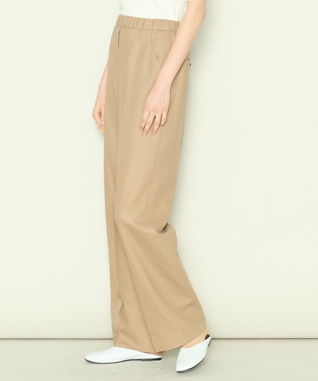 JOSEPH 【洗える】ボイルコットン　ワイドトラウザーズ Frozen Mocha