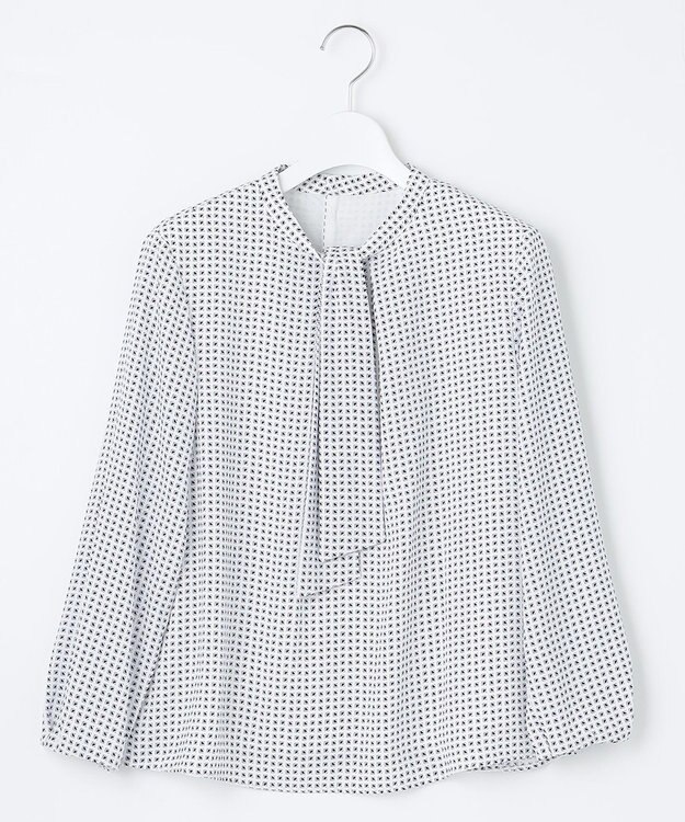 J.PRESS LADIES 幾何プリント ボウタイ カットソー ネイビー系5