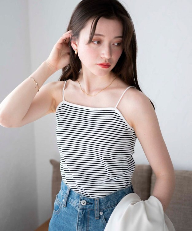 WEGO 【カップ付き/SMサイズ展開】なちゅ盛れカップインキャミ 柄1