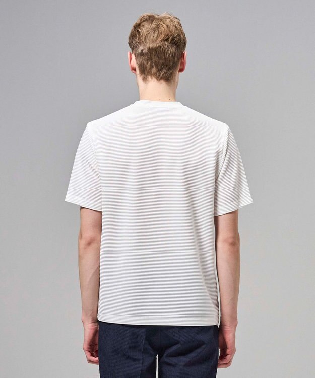 JOSEPH HOMME タックリップルジャージー　クルーネックTシャツ ホワイト系