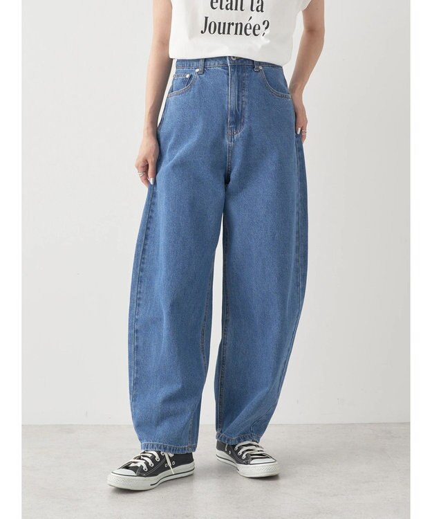 earth music&ecology デニムエッグパンツ Indigo