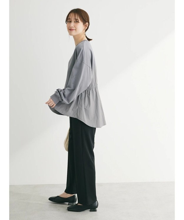 Green Parks ドロストドッキング長袖プルオーバー Gray