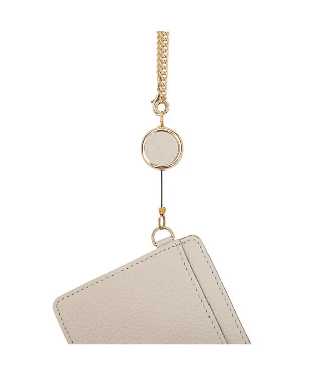 LANVIN en Bleu メラニー リール付きパスケース エクリュ