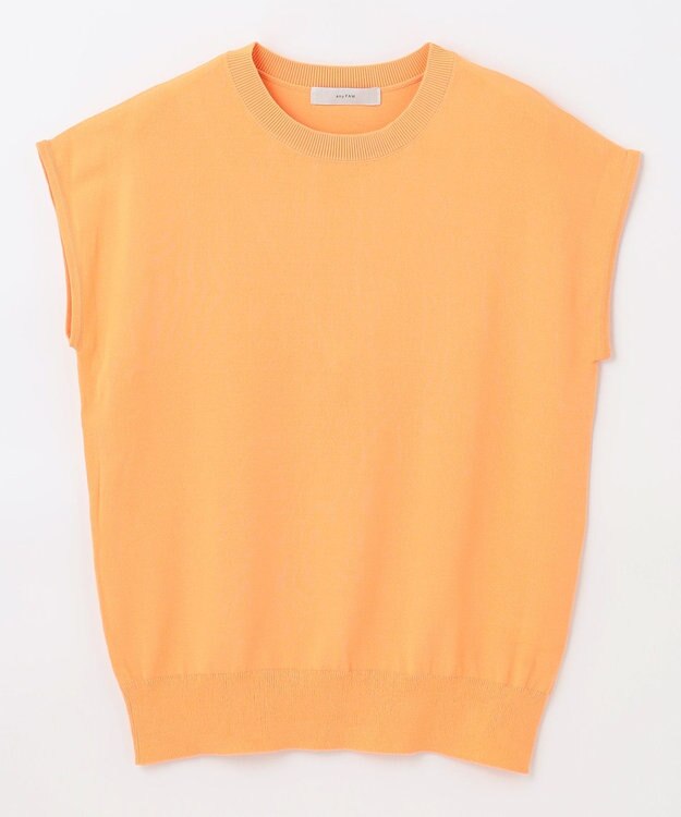 ANY 【UVケア/接触冷感/アンチピリング】クールタッチフレンチスリーブニット オレンジ