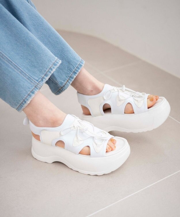 WEGO ボリュームスポーツサンダル ホワイト