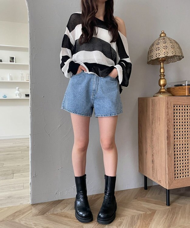 WEGO デニムショートパンツ デニム淡色