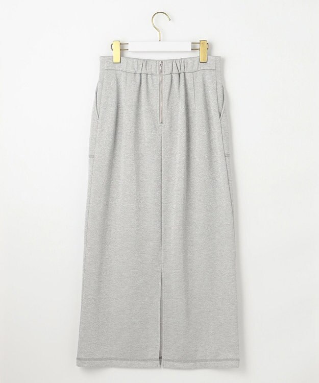 ANY SIS 【洗える】ラメ裏毛 スカート シルバー