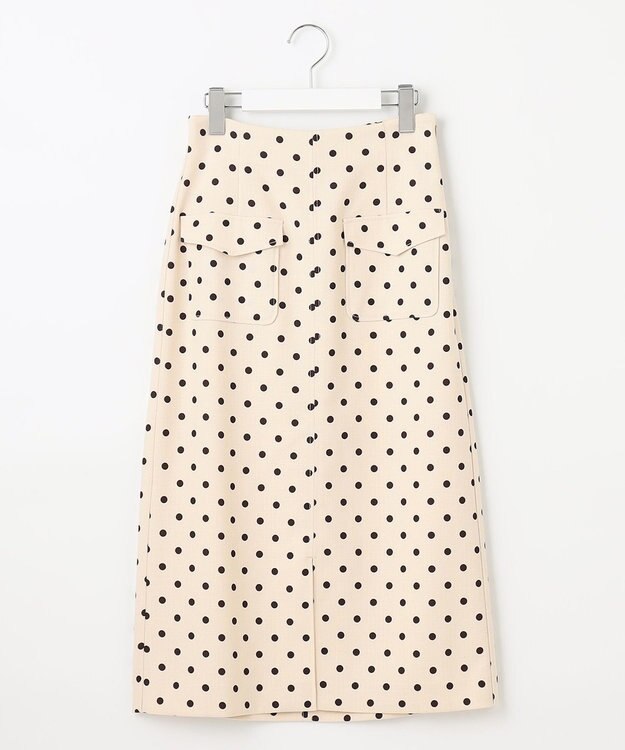 Feroux 【洗える】フラップナロー スカート アイボリー系9