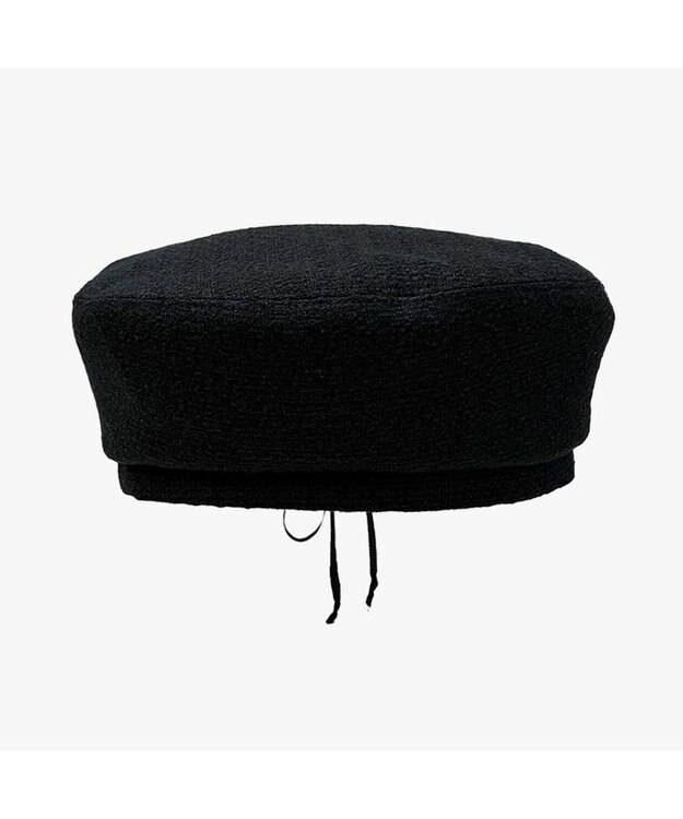 林八百吉商店 un chapeau  ツイードベレー チャコールブラック
