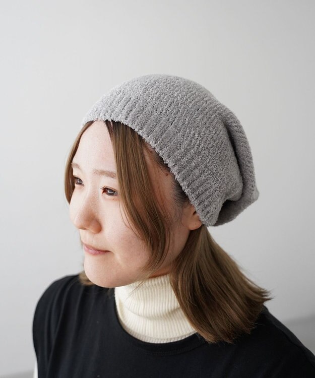石田製帽 マイクロモール ホールガーメント ニット帽 ミディアムグレー