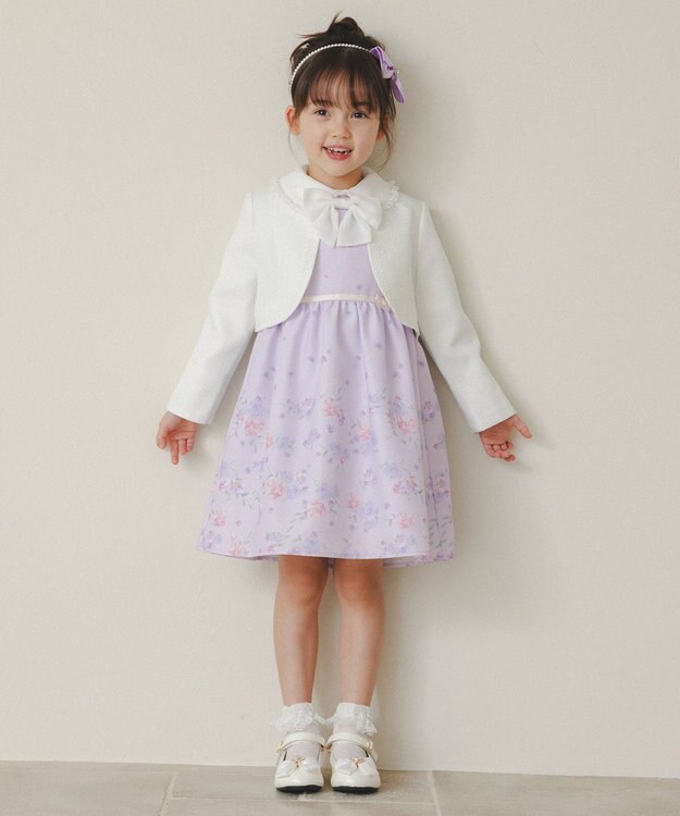 ANY KIDS ノーカラーボレロジャケット ホワイト