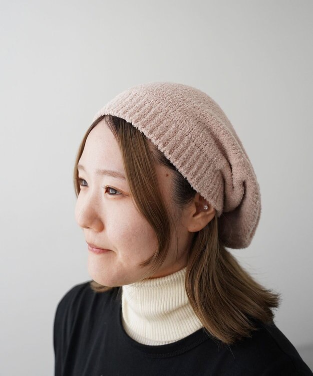 石田製帽 マイクロモール ホールガーメント ニット帽 ライトピンク