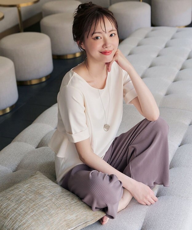 Tiaclasse 【新色追加・洗える】プリーツパンツ 新色 ラベンダー