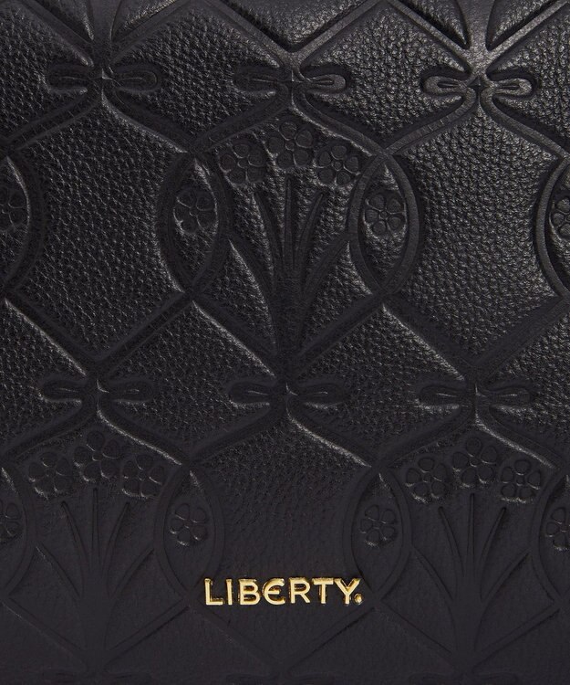 LIBERTY. アイフィス エンボスド コンプトン ショルダーバッグ ブラック