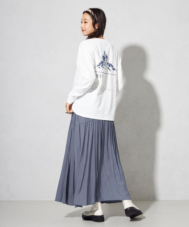 SHARE PARK LADIES 【UNISEX】吸水速乾 LMCバックプリントロングスリーブTシャツ（S・Mサイズ） ホワイト