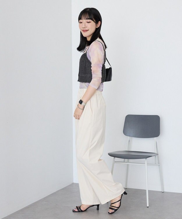 AMERICAN HOLIC ニュアンス柄プリントシアープルオーバー Purple