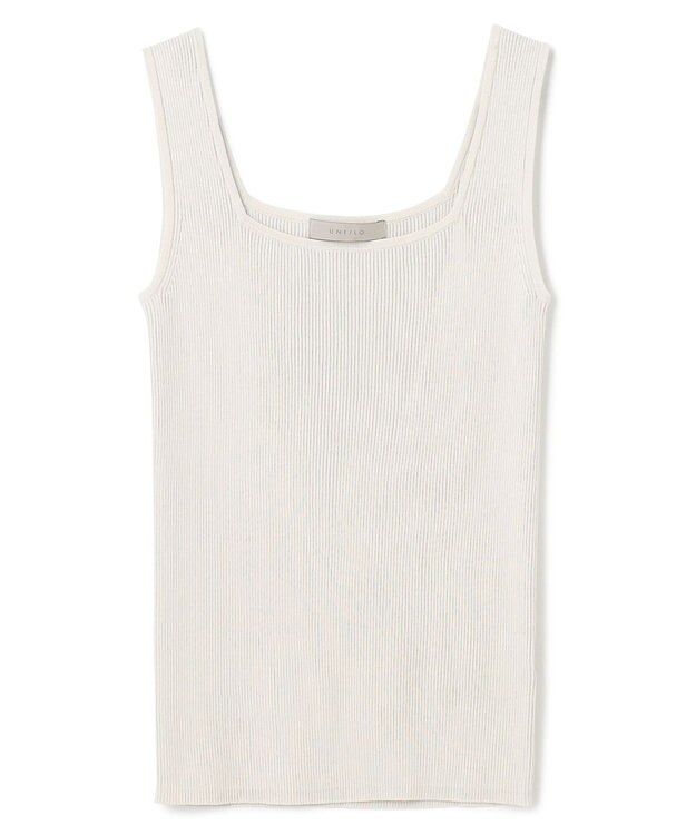 UNFILO スゴ機能 リブタンクトップ グレージュ
