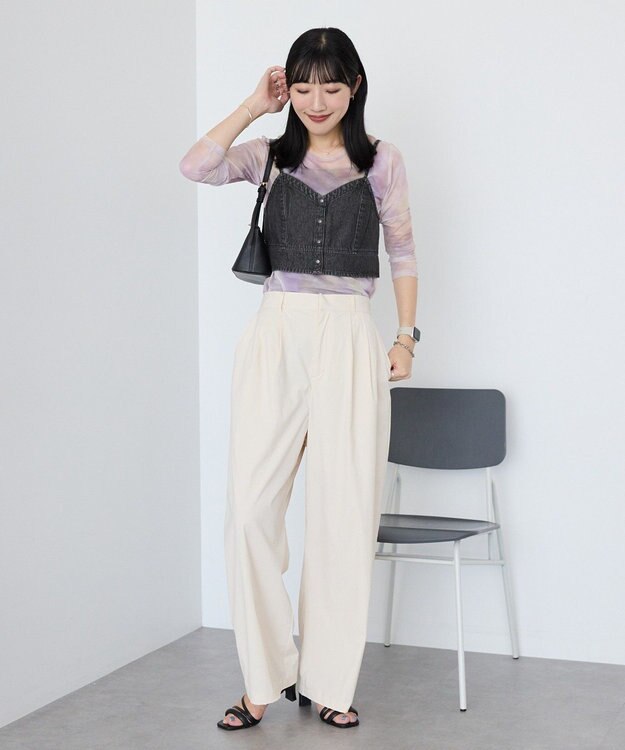 AMERICAN HOLIC ニュアンス柄プリントシアープルオーバー Purple