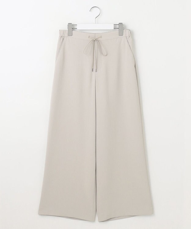 J.PRESS LADIES L 【洗える・吸水速乾・接触冷感・セットアップ対応】Light ジョーゼット ワイド パンツ ベージュ系