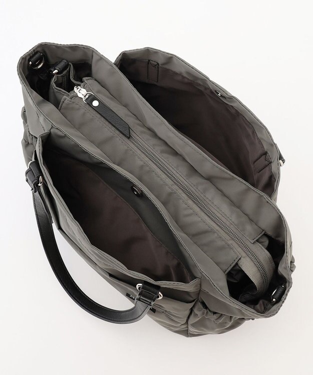 LA BAGAGERIE 【MONICA】ポーチ付き3WAYトートバッグ ダークグレー