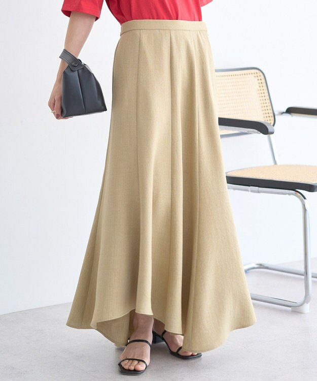 earth music&ecology 【セットアップ対応】キリカエフレアスカート Light Beige