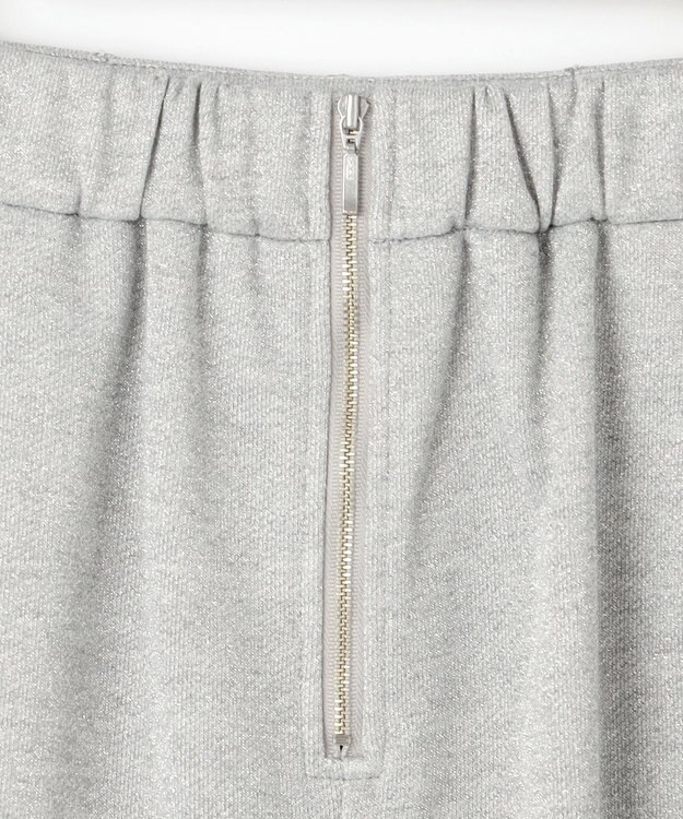 ANY SIS 【洗える】ラメ裏毛 スカート シルバー