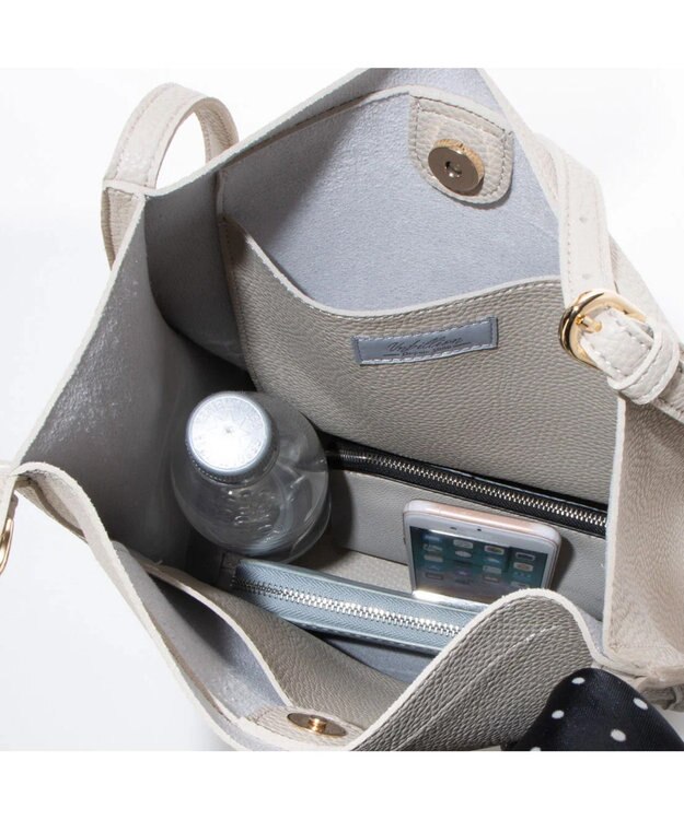 UNBILLION cachecache チェンジスカーフA4縦型トートバッグ ライトグレー