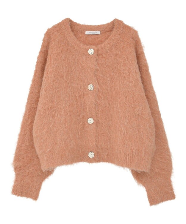 Green Parks 起毛シャギーカーディガン Pink