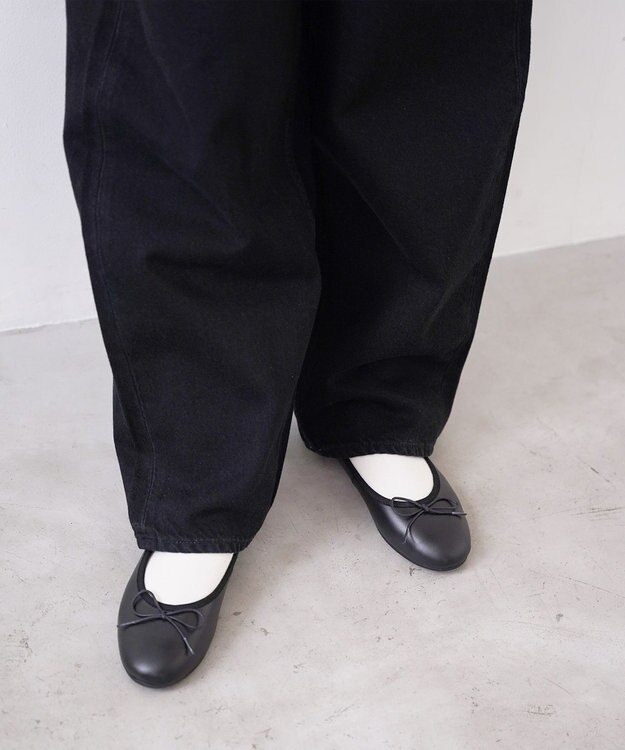 Pointer 日本製 本革バレエシューズ ブラック