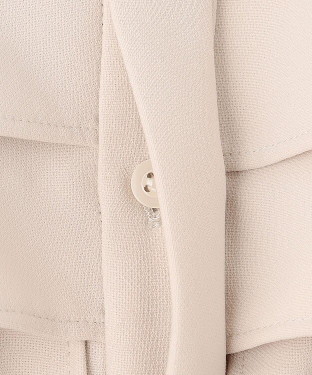 組曲 【KUMIKYOKU NAVY】コンフォータブルドレープ フリルブラウス サンドベージュ系