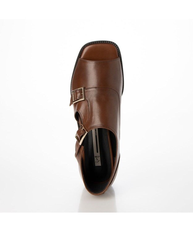 ing <ing>ダブルモンクサイドオープンシューズ ブラウン