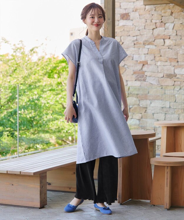 Tiaclasse 【新色追加・洗える】プリーツパンツ 新色 ブラック