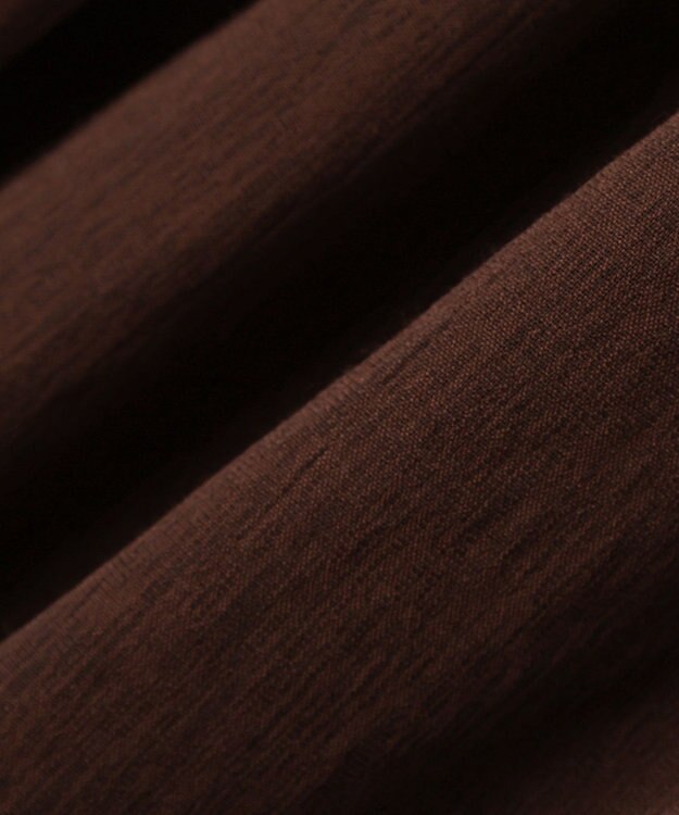 YECCA VECCA ドライタッチシアーバンドカラーシャツ Brown