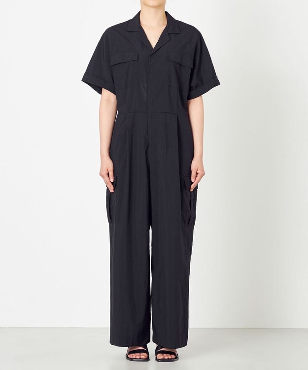 NAVE 【ReNAVE・洗える/撥水加工/接触冷感/UVケア/】ナイロンタスラン オールインワン ブラック系