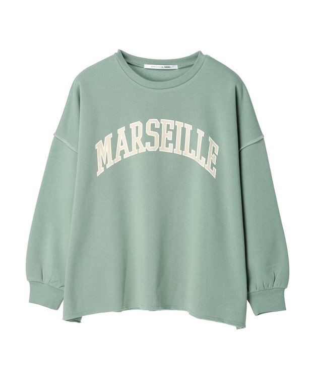 Green Parks ・ＲＡＹ　ＣＡＳＳＩＮ　ロゴｐｔカラーステッチスウェット Green