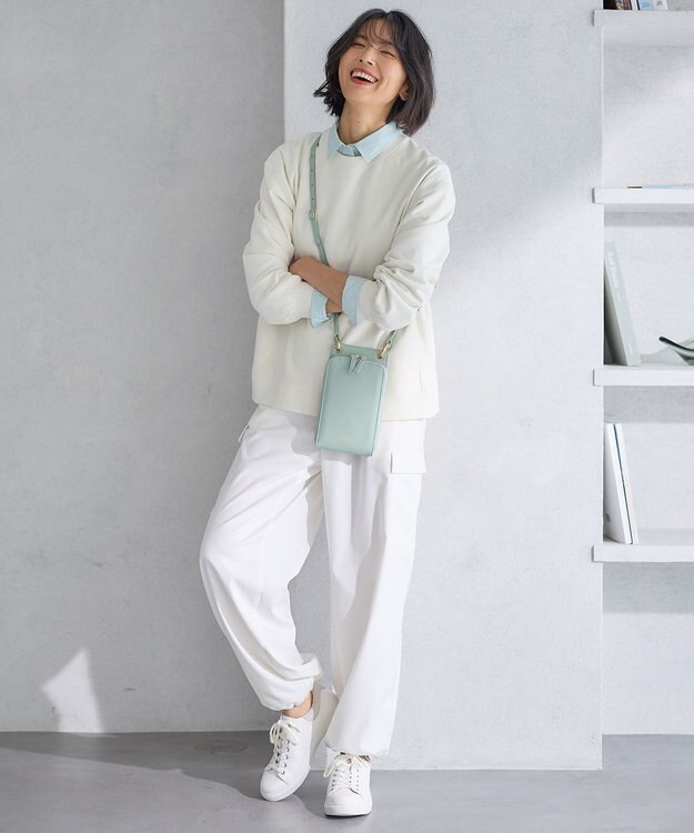 23区 【一部店舗限定/洗える】カラー スウェット エクリュ