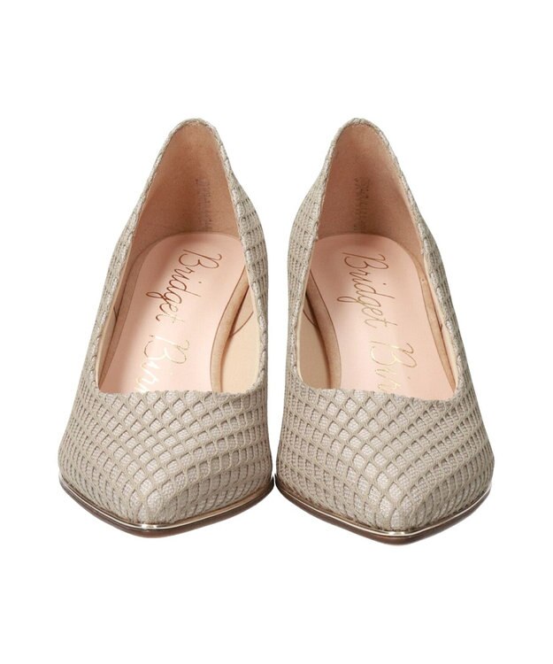 Bridget Birkin 【Bridget Birkin】メッシュ生地高寸パンプス オーク雑材