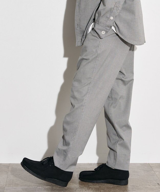 J.PRESS YORK STREET 【UNISEX】チェックストレッチイージーパンツ ブラック系3