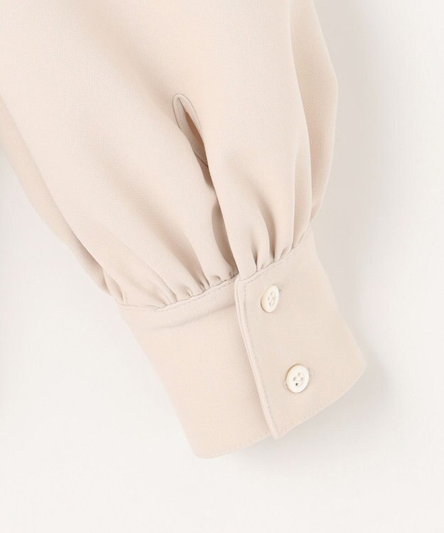 組曲 【KUMIKYOKU NAVY】コンフォータブルドレープ フリルブラウス サンドベージュ系