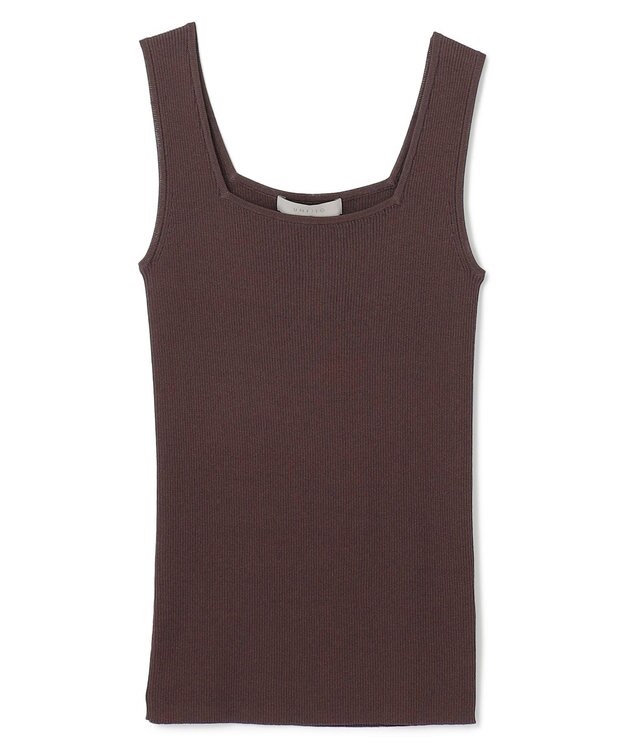 UNFILO スゴ機能 リブタンクトップ ブラウン