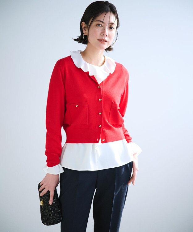 組曲 L ラッフルデシン ブラウス アイボリー系